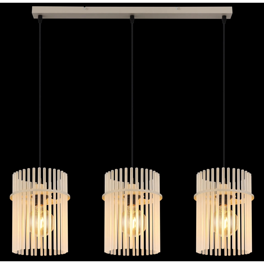 Globo - Taklampa på vajer 3xE27/60W/230V