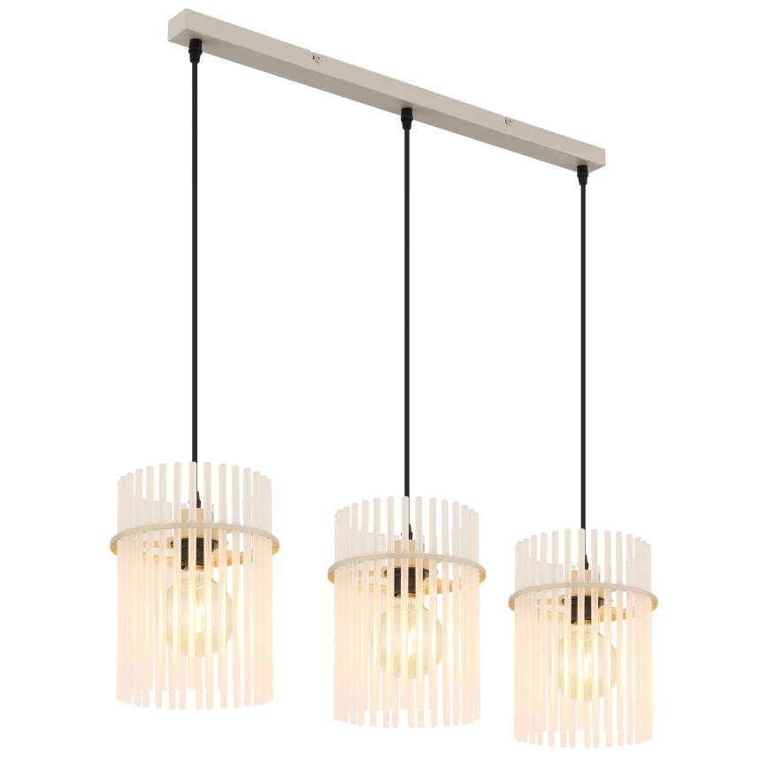 Globo - Taklampa på vajer 3xE27/60W/230V