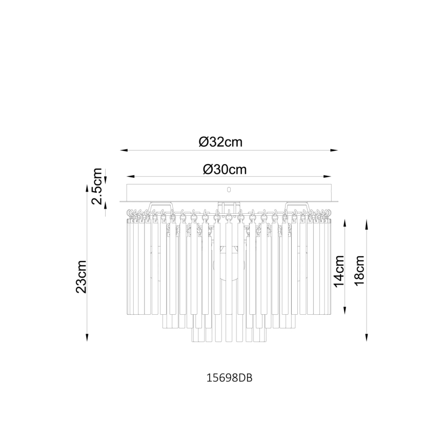 Globo - Taklampa 5xE14/40W/230V Ø 32 cm