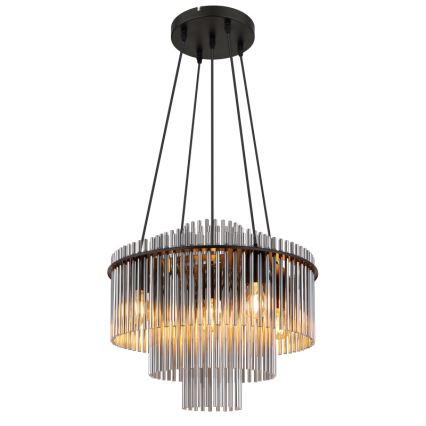 Globo - Hänglampa med kabel 5xE27/60W/230V svart