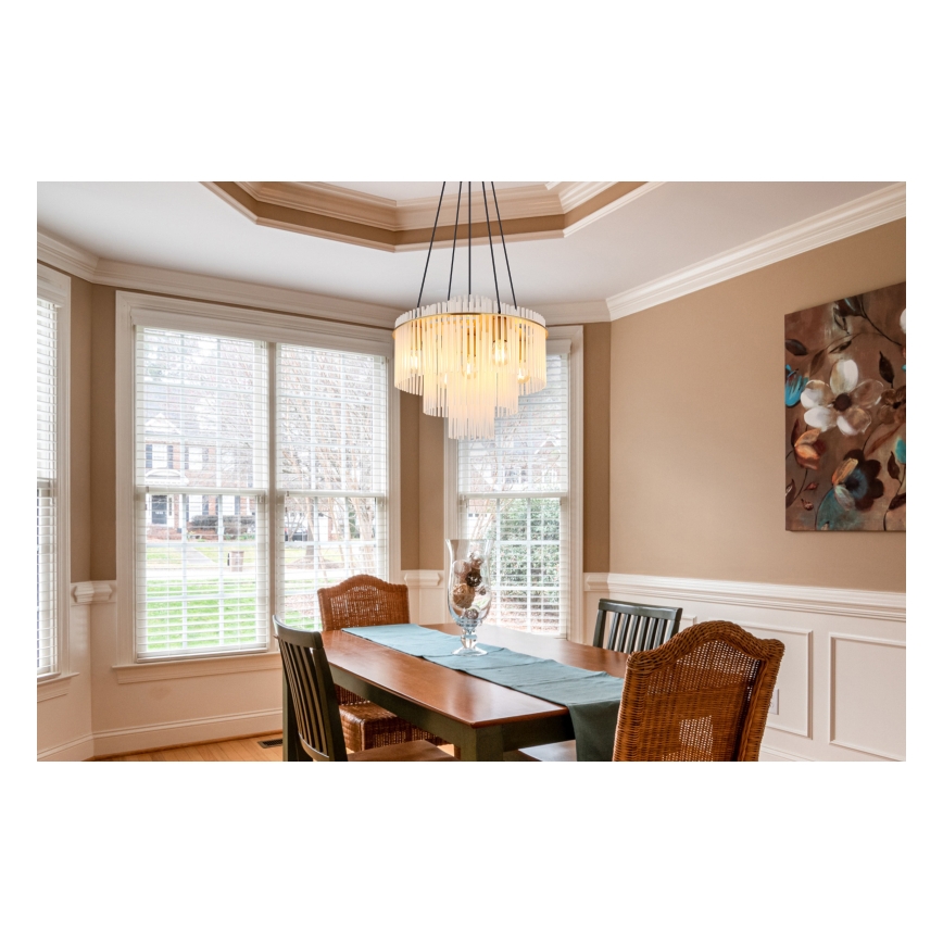 Globo - Taklampa med vajer 5xE27/60W/230V guld