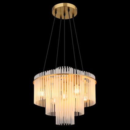 Globo - Taklampa med vajer 5xE27/60W/230V guld