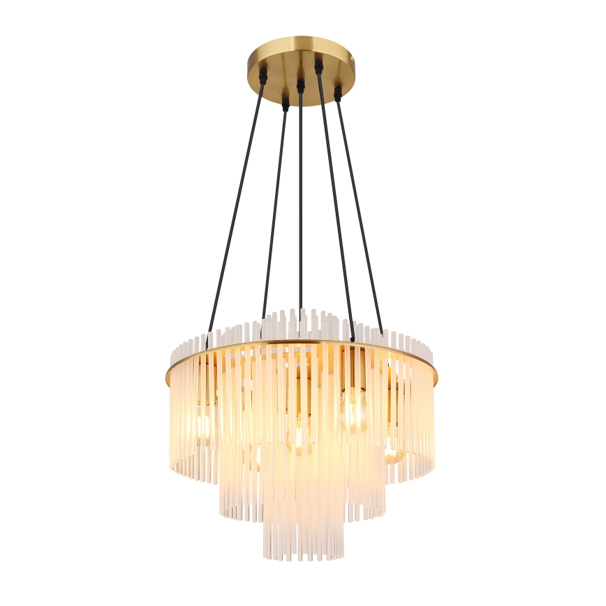 Globo - Taklampa med vajer 5xE27/60W/230V guld