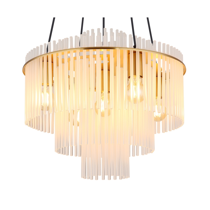 Globo - Taklampa med vajer 5xE27/60W/230V guld