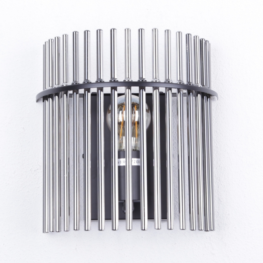 Globo - Vägglampa 1xE27/60W/230V svart