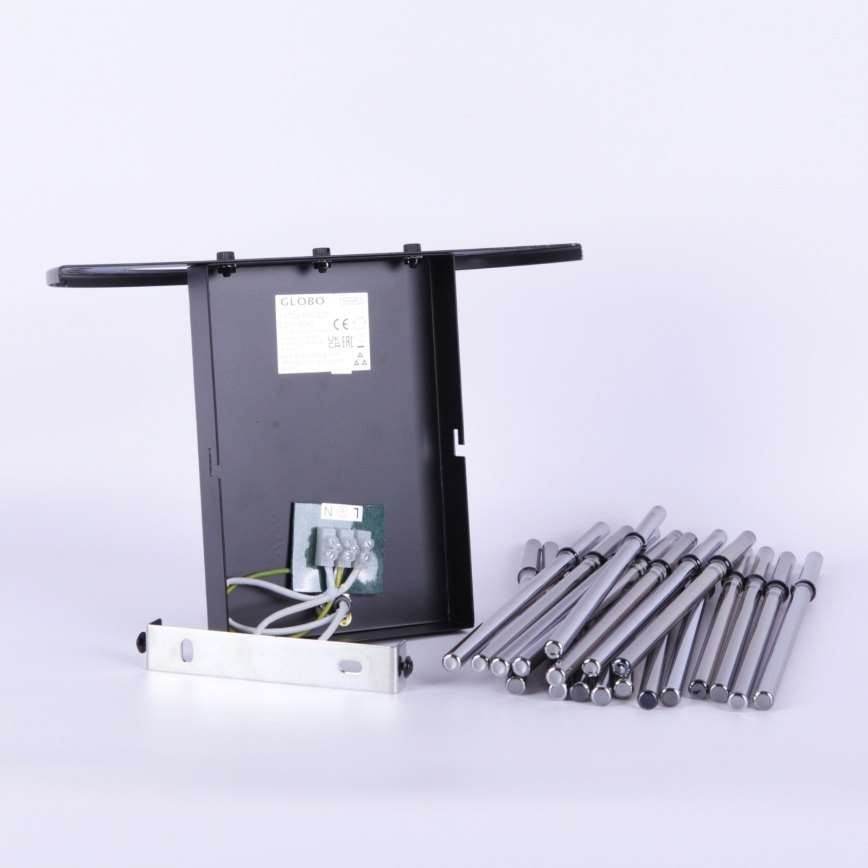 Globo - Vägglampa 1xE27/60W/230V svart