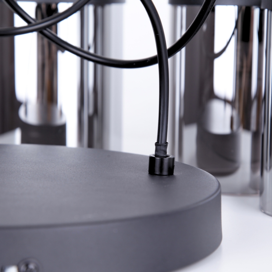 Globo - Ljuskrona med textilsladd 3xE27/15W/230V diameter 27 cm ek