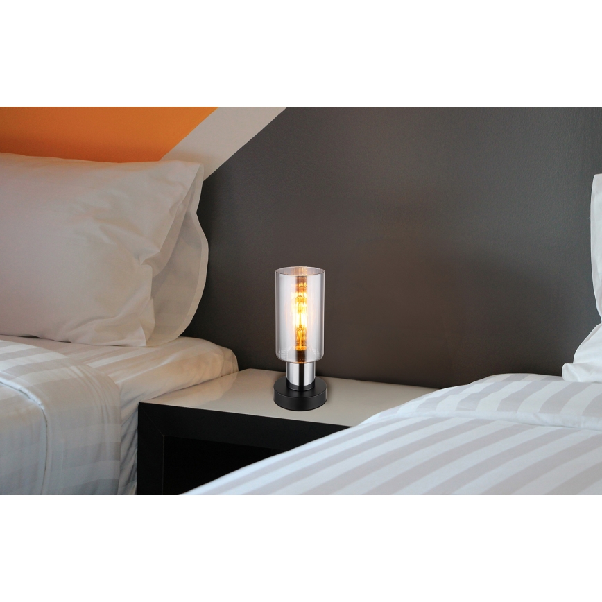 Globo - Bordslampa 1xE27/25W/230V diameter 11 cm svart