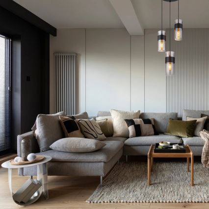 Globo - Ljuskrona med textilsladd 3xE27/60W/230V