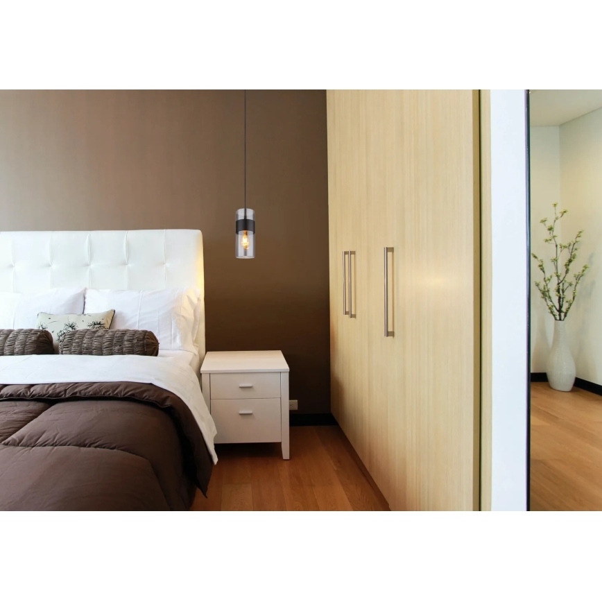 Globo - Ljuskrona med textilsladd 1xE27/60W/230V