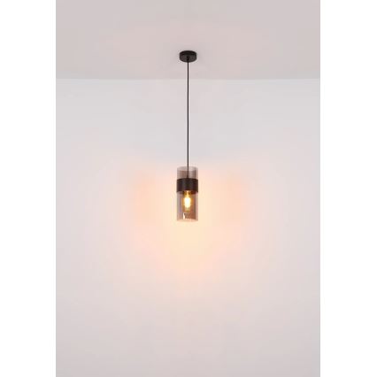 Globo - Ljuskrona med textilsladd 1xE27/60W/230V