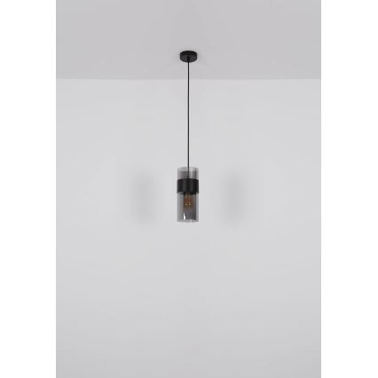 Globo - Ljuskrona med textilsladd 1xE27/60W/230V