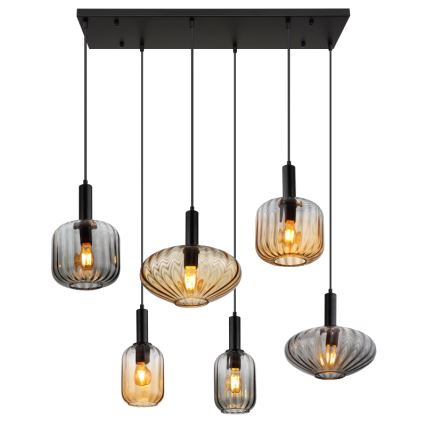 Globo - Pendellampa på vajer 6xE27/60W/230V