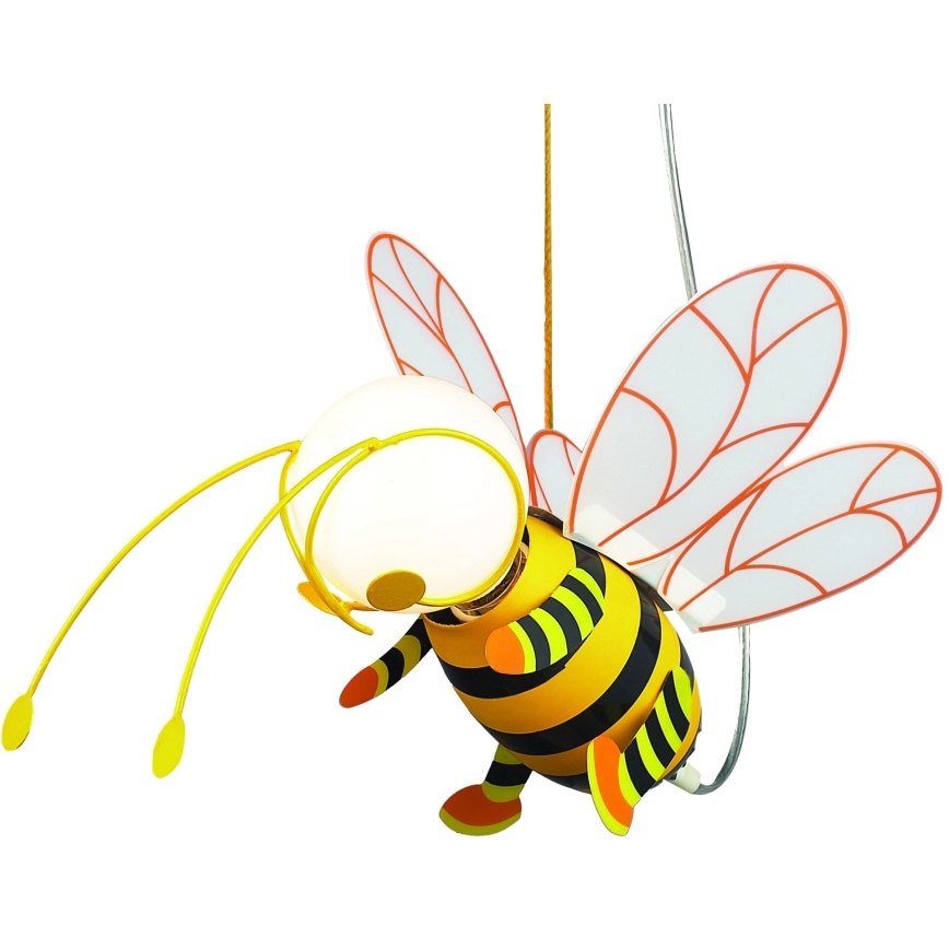 Globo 15725LMDS - LED ljuskrona med textilsladd för barn KITA 1xE27/7W/230V