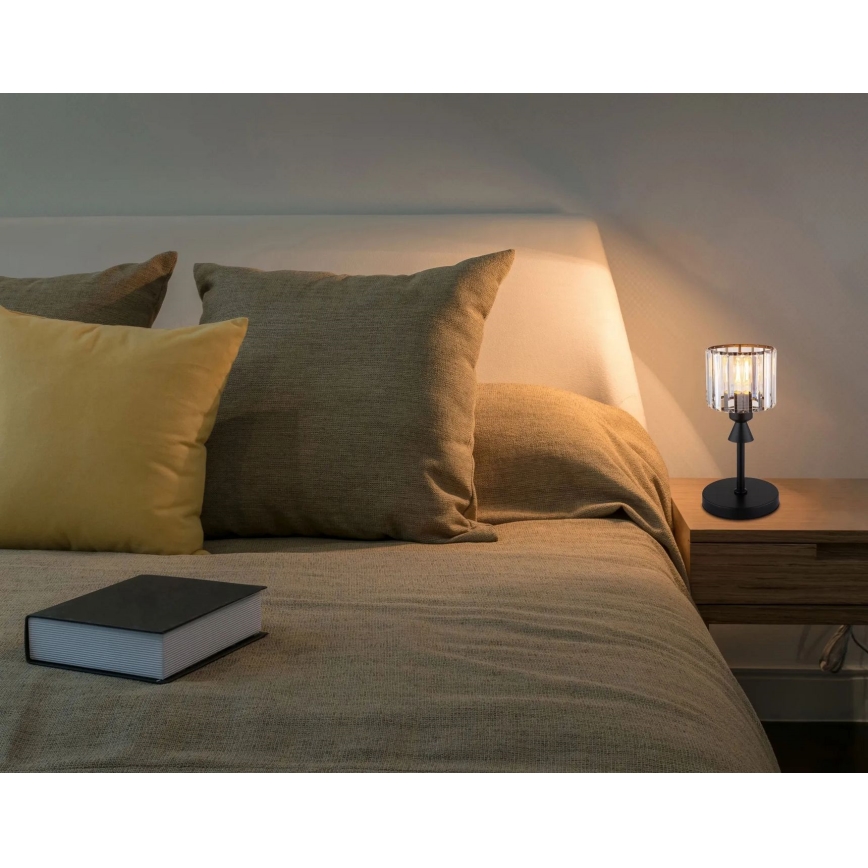 Globo - Bordslampa 1xE27/60W/230V diameter 15 cm svart