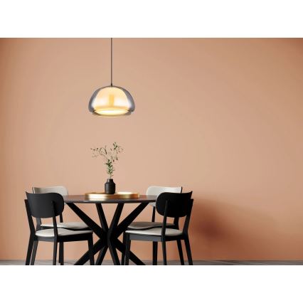 Globo - Ljuskrona med textilsladd 1xE27/60W/230V