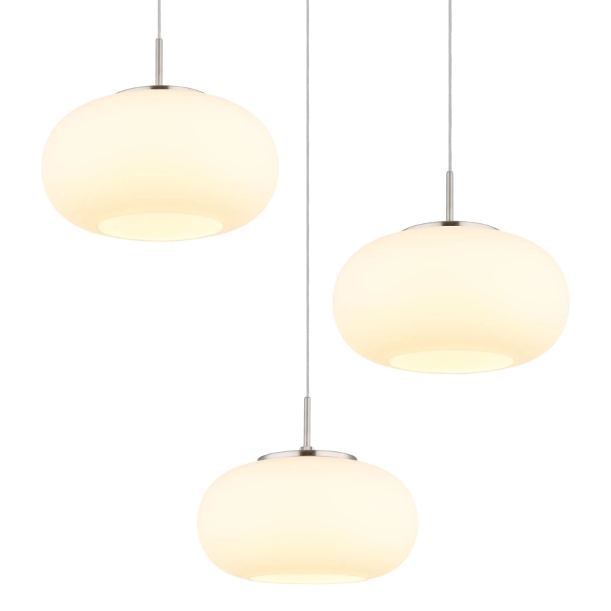 Globo - LED ljuskrona med textilsladd 3xLED/6W/230V