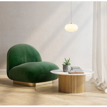 Globo - LED ljuskrona med textilsladd LED/6W/230V vit