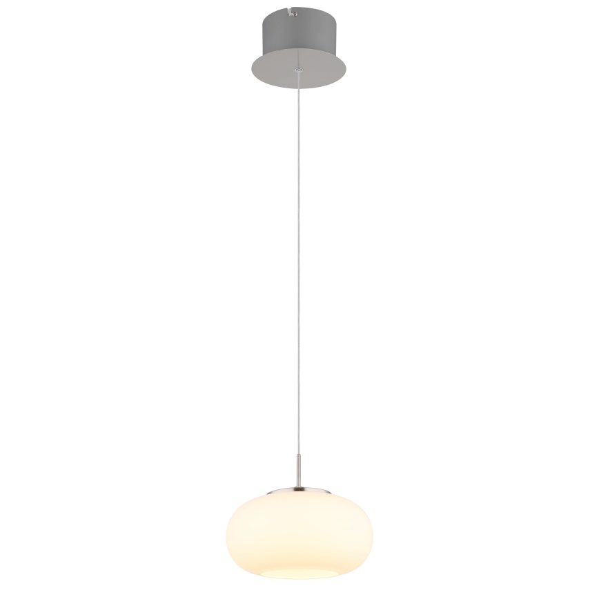 Globo - LED ljuskrona med textilsladd LED/6W/230V vit