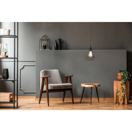 Globo - Ljuskrona med textilsladd 1xE27/60W/230V diameter 17 cm