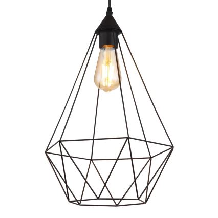 Globo - Ljuskrona med textilsladd 1xE27/60W/230V diameter 30 cm