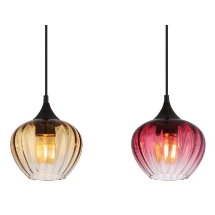 Globo - Ljuskrona med textilsladd 3xE27/60W/230V