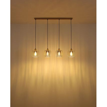 Globo - Taklampa på kabel 4xE27/40W/230V