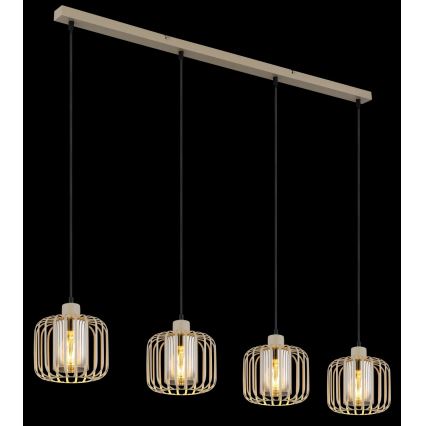 Globo - Taklampa på kabel 4xE27/40W/230V