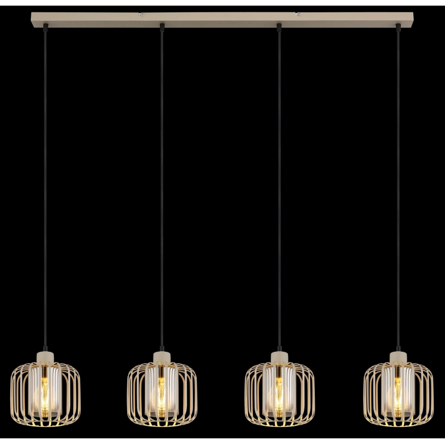 Globo - Taklampa på kabel 4xE27/40W/230V