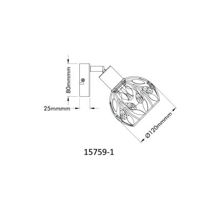 Globo - Väggspotlight 1xE14/25W/230V