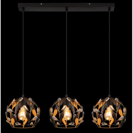 Globo - Pendellampa med kabel 3xE27/40W/230V