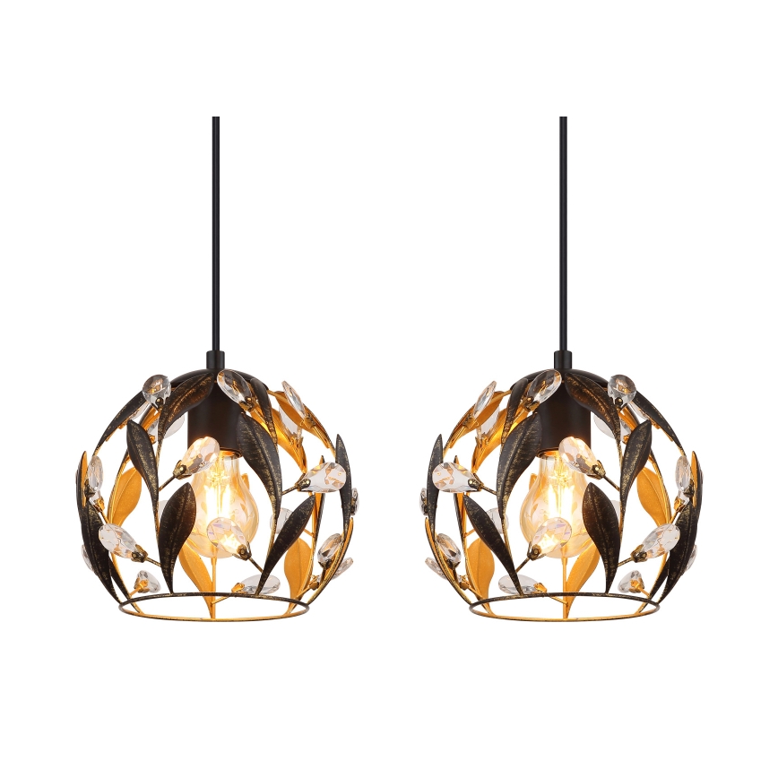 Globo - Pendellampa med kabel 3xE27/40W/230V