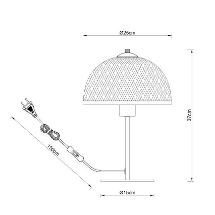 Globo - Bordslampa 1xE27/15W/230V Bambu