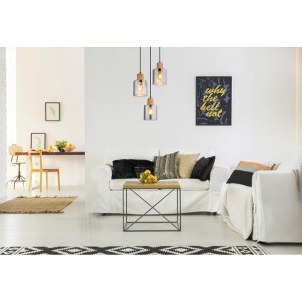 Globo - Pendellampa med kabel 3xE27/25W/230V Ø 30 cm