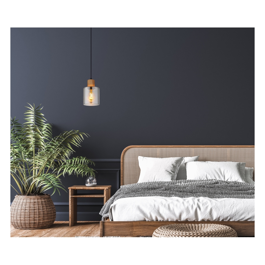 Globo - Pendellampa med kabel 1xE27/25W/230V Ø 12 cm