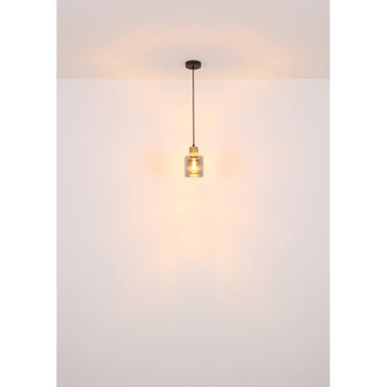 Globo - Pendellampa med kabel 1xE27/25W/230V Ø 12 cm