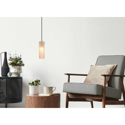 Globo - Ljuskrona med textilsladd 1xE14/40W/230V