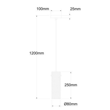 Globo - Ljuskrona med textilsladd 1xE14/40W/230V