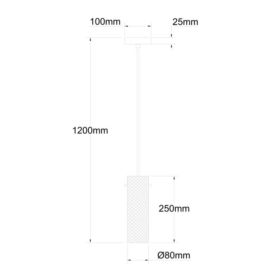 Globo - Ljuskrona med textilsladd 1xE14/40W/230V