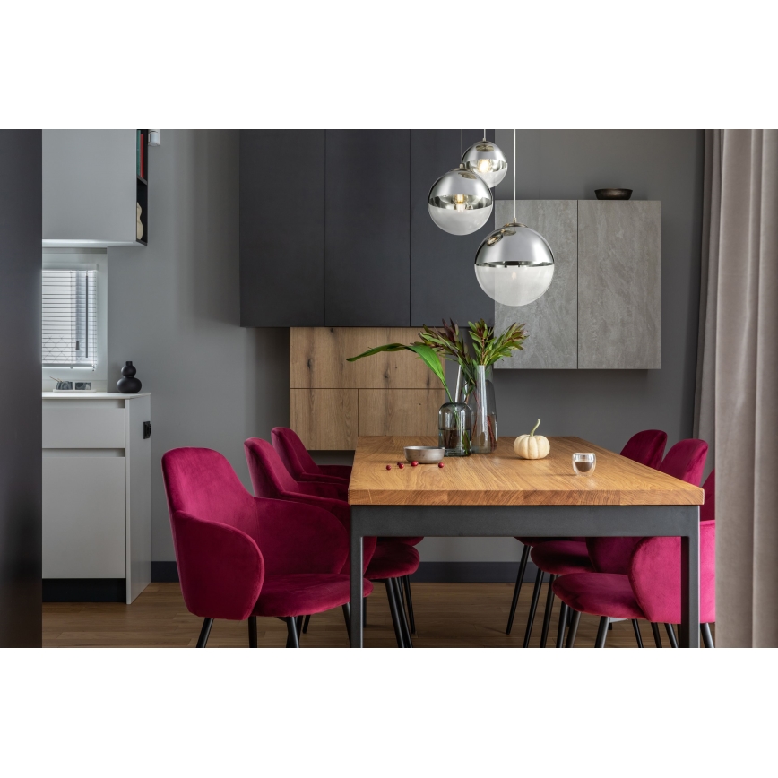 Globo - Ljuskrona med textilsladd 3xE27/40W/230V diameter 51 cm