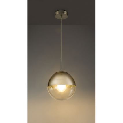 Globo - Ljuskrona med textilsladd 1xE27/40W/230V diameter 20 cm