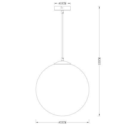 Globo - Ljuskrona med textilsladd 1xE27/40W/230V