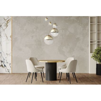 Globo - Ljuskrona med textilsladd 5xE27/40W/230V diameter 65 cm