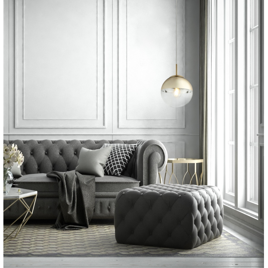 Globo - Ljuskrona med textilsladd 1xE27/40W/230V diameter 20 cm