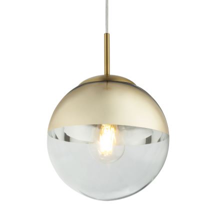 Globo - Ljuskrona med textilsladd 1xE27/40W/230V diameter 20 cm