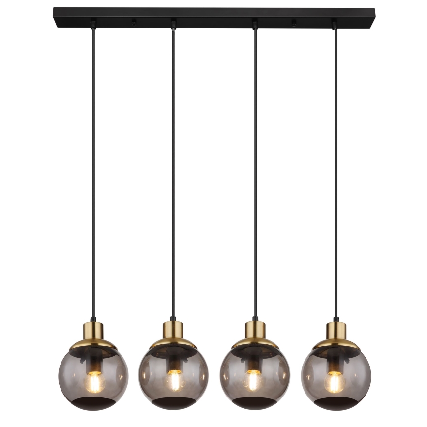 Globo - Ljuskrona med textilsladd 4xE27/25W/230V