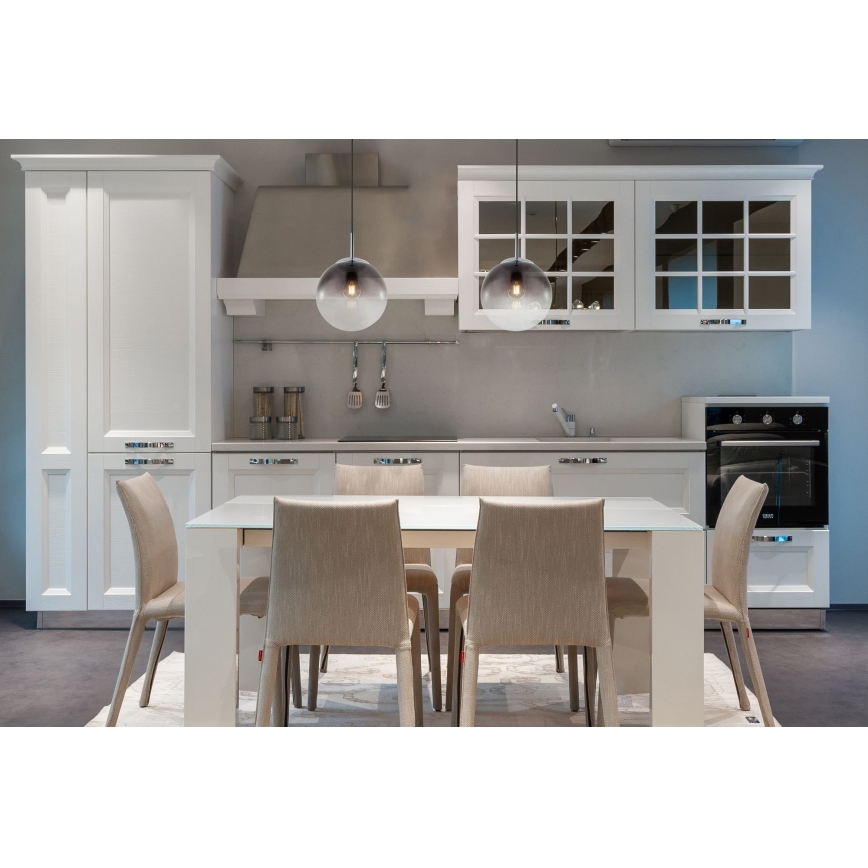 Globo - Ljuskrona med textilsladd 1xE27/40W/230V diameter 20 cm