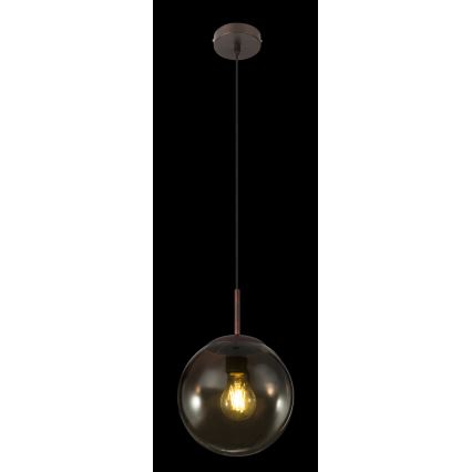 Globo - Ljuskrona med textilsladd 1xE27/40W/230V diameter 20 cm