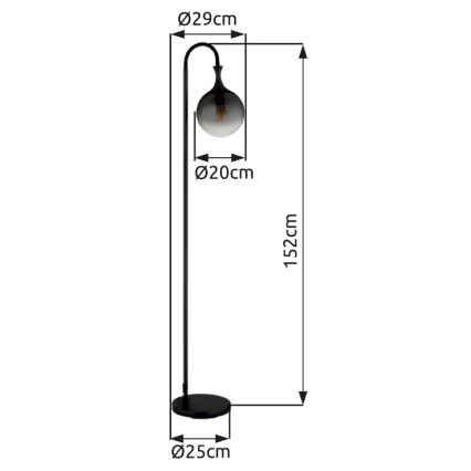Globo - Golvlampa 1xE27/10W/230V