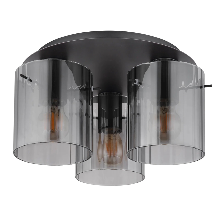 Globo - Taklampa 3xE27/40W/230V diameter 37 cm grå